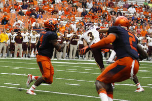 Zaire Franklin picks up his first interception of the season. Syracuse has forced nine turnovers in 2015.